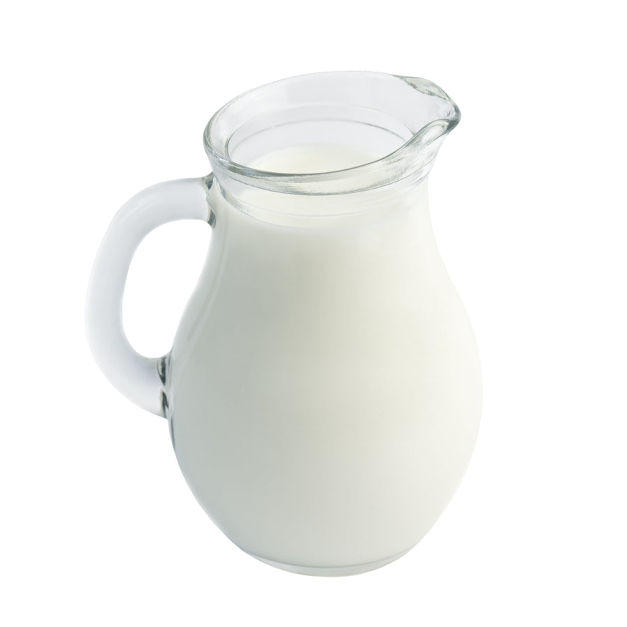 Glass pitcher full of Buttermilk made from Z Natural Foods buttermilk powder