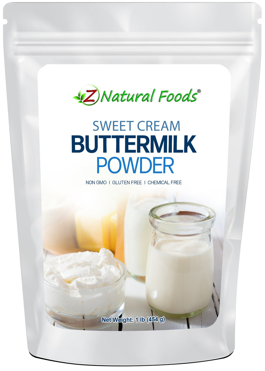 Photo of front of 1 lb bag of Buttermilk Powder front of bag image Z Natural Foods 