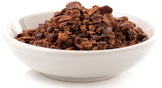 Sideview image of Cacao Nibs in a white bowl