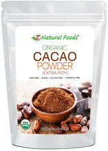 front bag image of Cacao Powder - Extra Rich - Organic Cacao Z Natural Foods 1 lb 