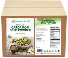 Front and back label image of Cardamom Seed Powder - Organic bulk