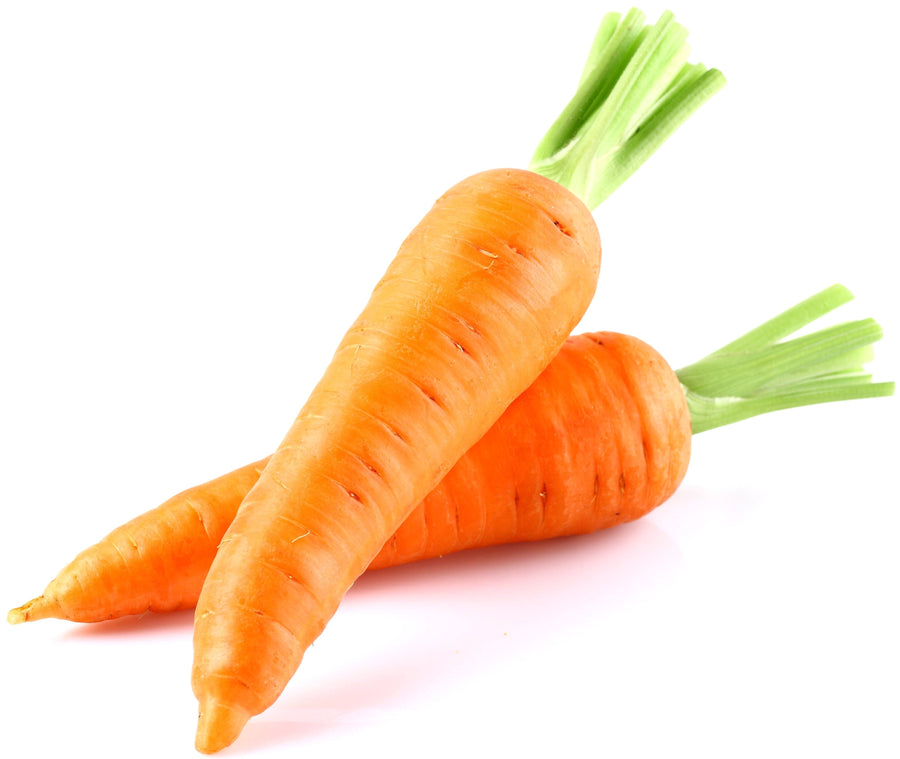 Image of 2 fresh bright orange carrots