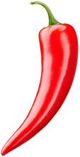 Cayenne Peppers laying on white background