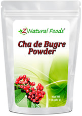 Cha de Bugre Leaf Powder front of the bag image Z Natural Foods 1 lb 