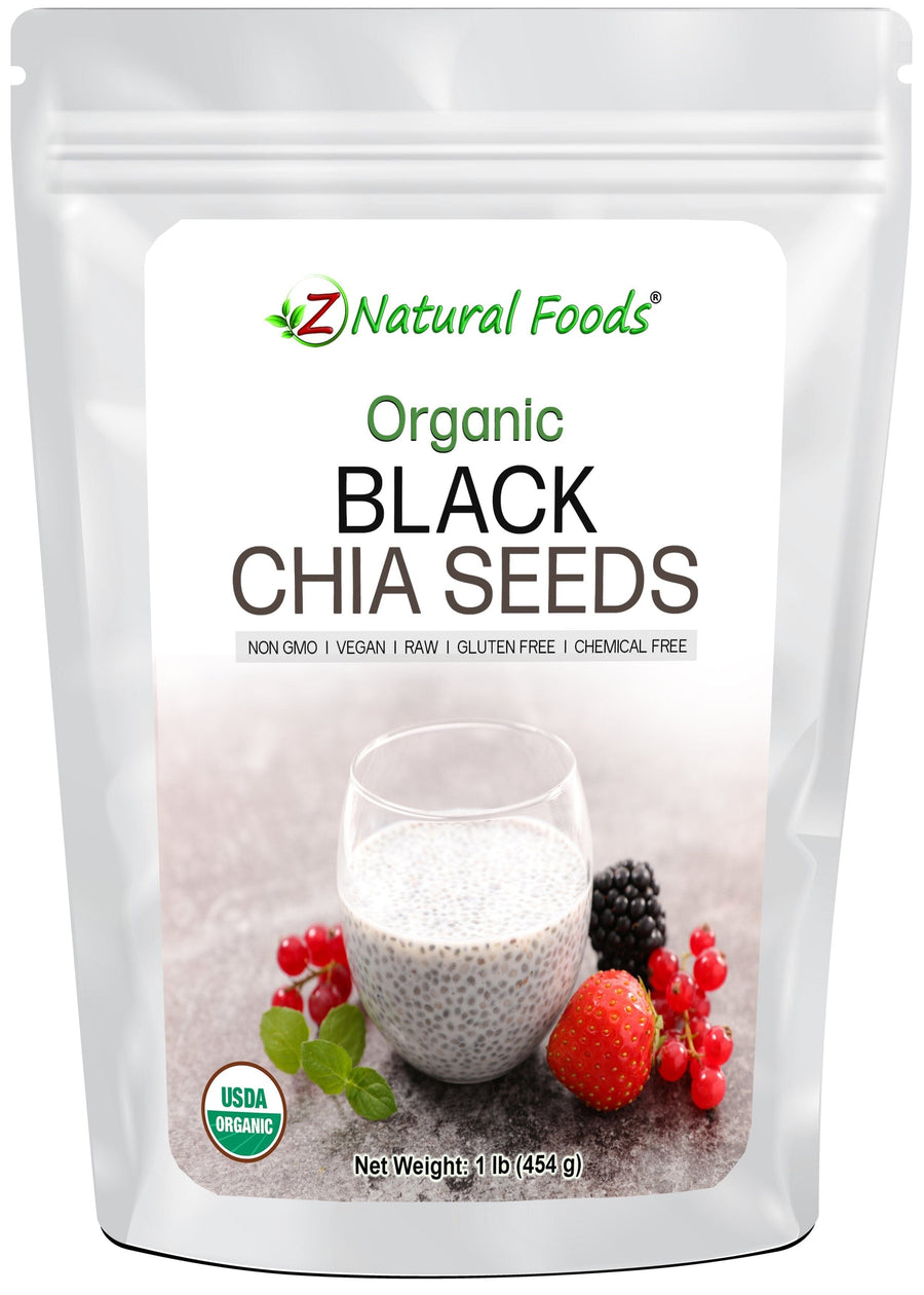 front bag image of Chia Seeds - Organic Black Nuts & Seeds Z Natural Foods 1 lb 