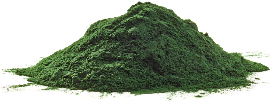 Image of green chlorella in a pile