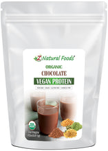 Chocolate Vegan Protein - Organic front of the bag image Z Natural Foods 5 lb