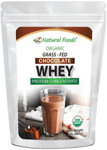 Chocolate Whey Protein Concentrate Organic front of the bag image 1 lb