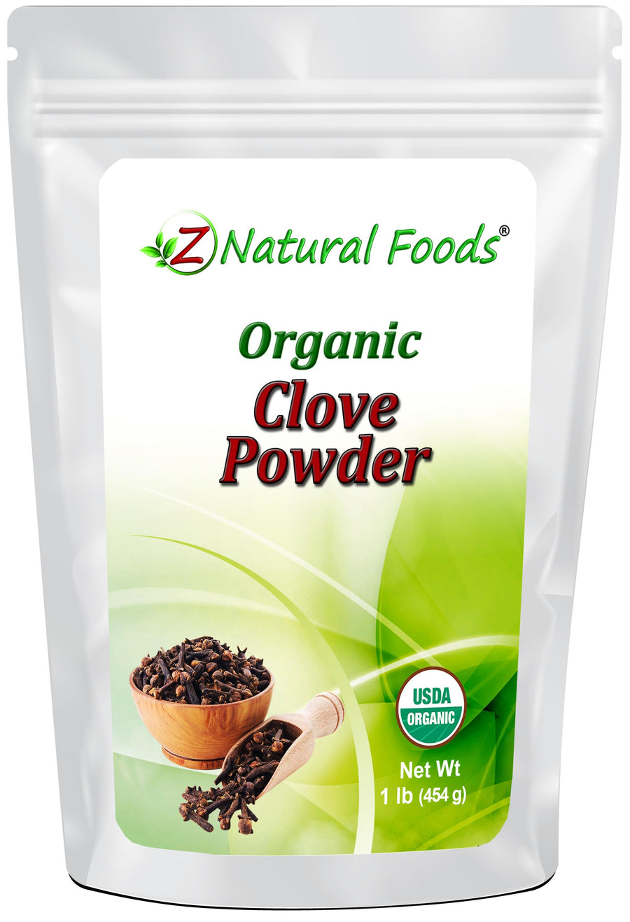 Front of bag image Clove Powder - Organic Herb & Root Powders Z Natural Foods 1 lb 