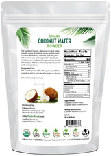 Coconut Water Powder - Organic back of the bag image Z Natural Foods 