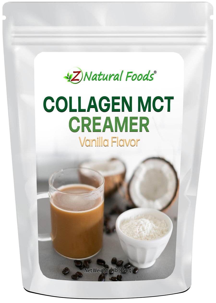 Photo of front of 1 lb bag of Collagen Creamer (Vanilla Flavor) Proteins & Collagens Z Natural Foods 