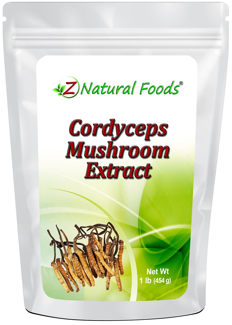 Cordyceps Mushroom Extract Powder front of the bag image Z Natural Foods 