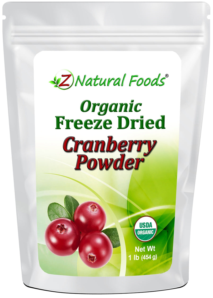 Front bag image of Cranberry Powder - Organic Freeze Dried from Z Natural Foods 1 lb 