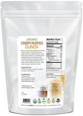 Crispy Puffed Quinoa - Organic back of the bag image 5 lb