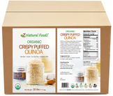 Crispy Puffed Quinoa - Organic front and back label image for bulk