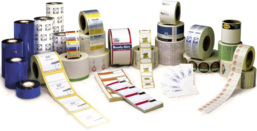 Photo of various different types of rolls of Custom Labels showing ZNF can do custom labeling