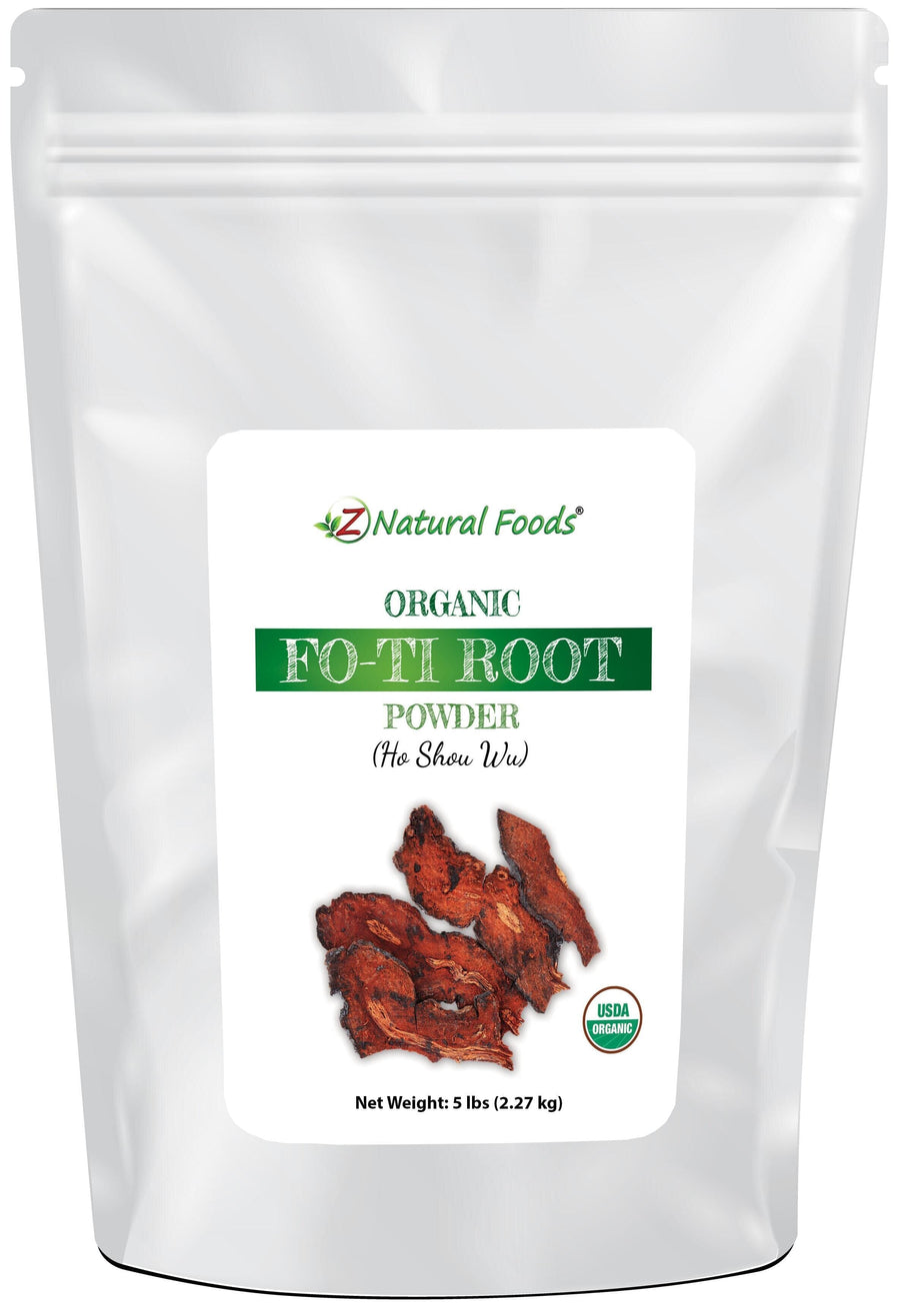 front bag image of Fo-Ti Root Powder (Ho Shou Wu) - Organic Tonics Z Natural Foods 5 lbs 