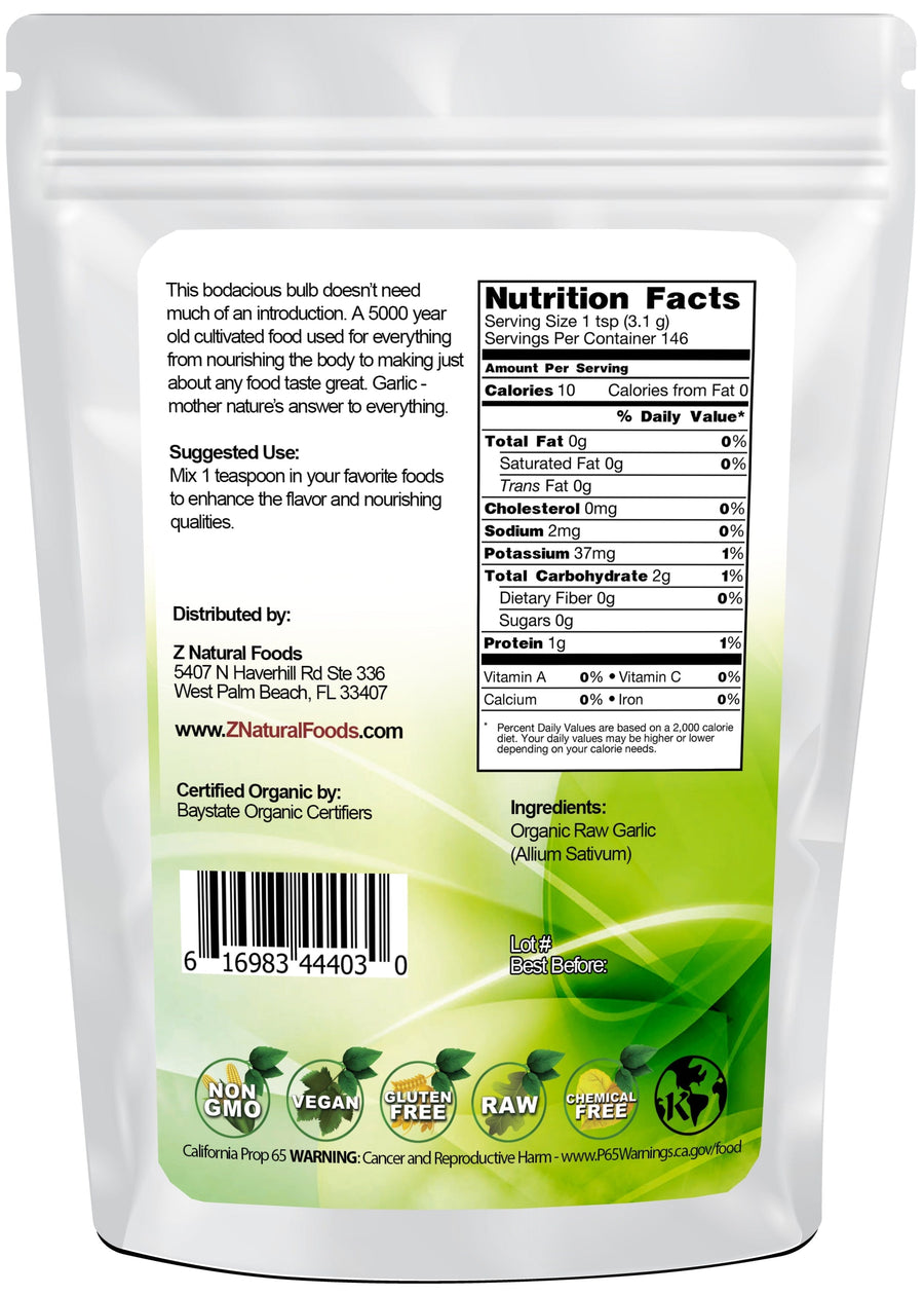 Back bag image of Garlic Powder - Organic from Z Natural Foods 