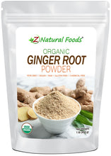 Ginger Root Powder - Organic front of the bag image Z Natural Foods 1 lb 