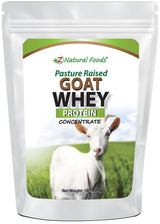 Photo of front of 1 lb bag of Goat Whey Protein Concentrate Proteins & Collagens Z Natural Foods 