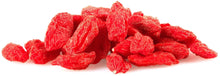Image of sun-dried Goji Berries on white background