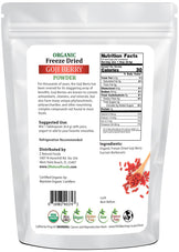 Back bag image of Goji Berry Powder - Organic Freeze Dried from Z Natural Foods 