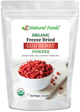 Front bag image of Goji Berry Powder - Organic Freeze Dried from Z Natural Foods 1 lb 
