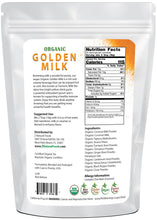 Golden Milk - Organic back of the bag image Z Natural Foods 