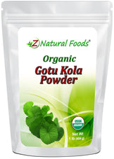 Gotu Kola Powder - Organic front bag image Z Natural Foods 1 lb 