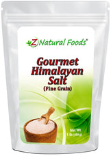 Photo of front of 1 lb bag of Gourmet Himalayan Salt - Extra Fine Z Natural Foods 