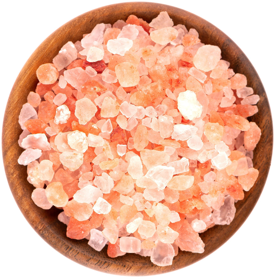Image of Gourmet Himalayan Salt - Medium grain crystals in a wooden bowl