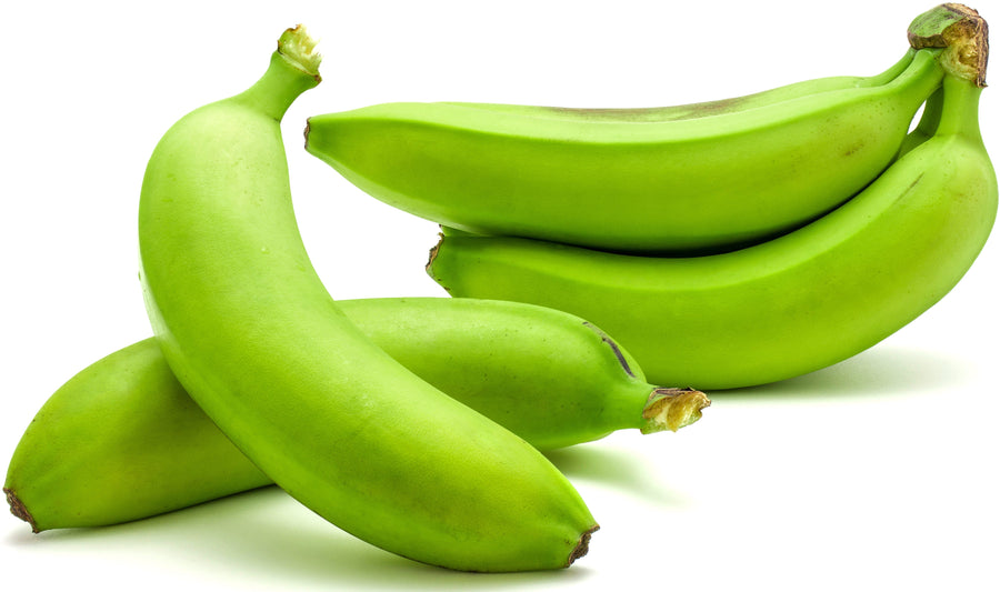 Image of 4 Green Unripe Bananas