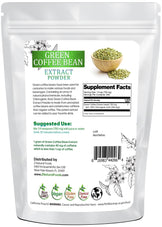 Back image of Green Coffee Bean Extract Powder bag from Z Natural Foods.