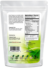 Green Papaya Powder (Unripe) back of the bag image Z Natural Foods 