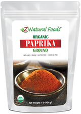 Photo of front of 1 lb bag of Ground Paprika - Organic