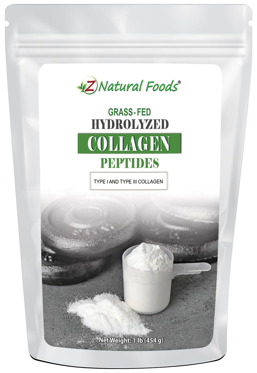 Image of front of 1 lb bag of Hydrolyzed Collagen Peptides Proteins & Collagens Z Natural Foods 