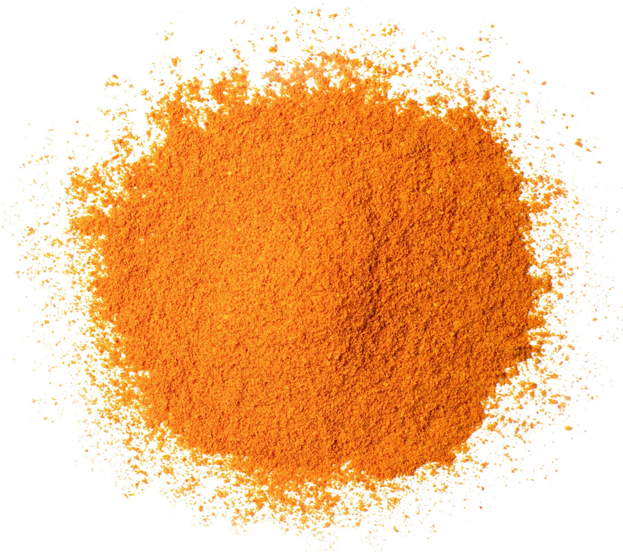 Image of IMMU-C Blend bright orange colored powder in a pile