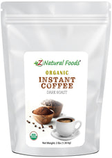 Photo of front of 3 lb bag of Organic Instant Coffee powder