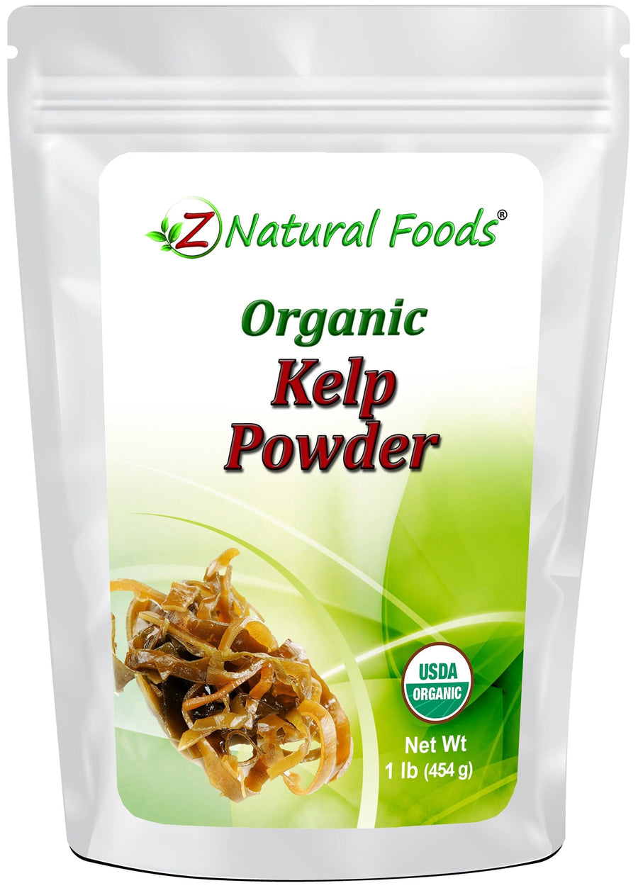 Kelp (Rockweed) Powder - Organic front of the bag image Z Natural Foods 1 lb 