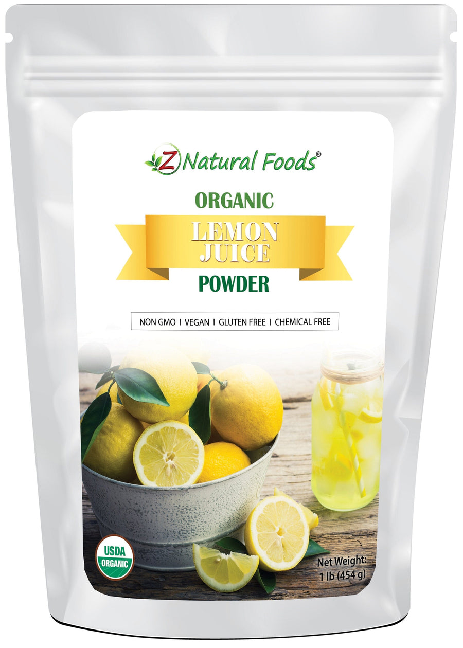 Front of bag image Lemon Juice Powder - Organic from Z Natural Foods 