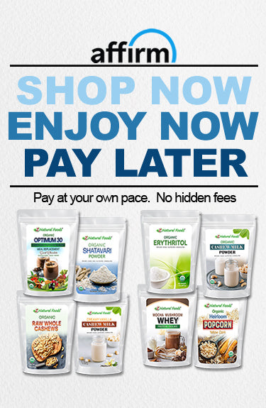 Shop at Z Natural Foods with Affirm and but now and pay later mobile banner