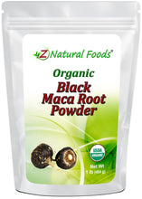 Photo of front of 1 lb bag of Maca Root Powder (Black) - Organic Raw Herb & Root Powders Z Natural Foods 