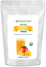 Photo of front of 1 lb bag of Mango Juice Powder - Organic Fruit Powders Z Natural Foods 
