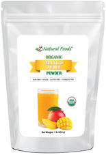 Photo of front of 1 lb bag of Mango Juice Powder - Organic Fruit Powders Z Natural Foods 