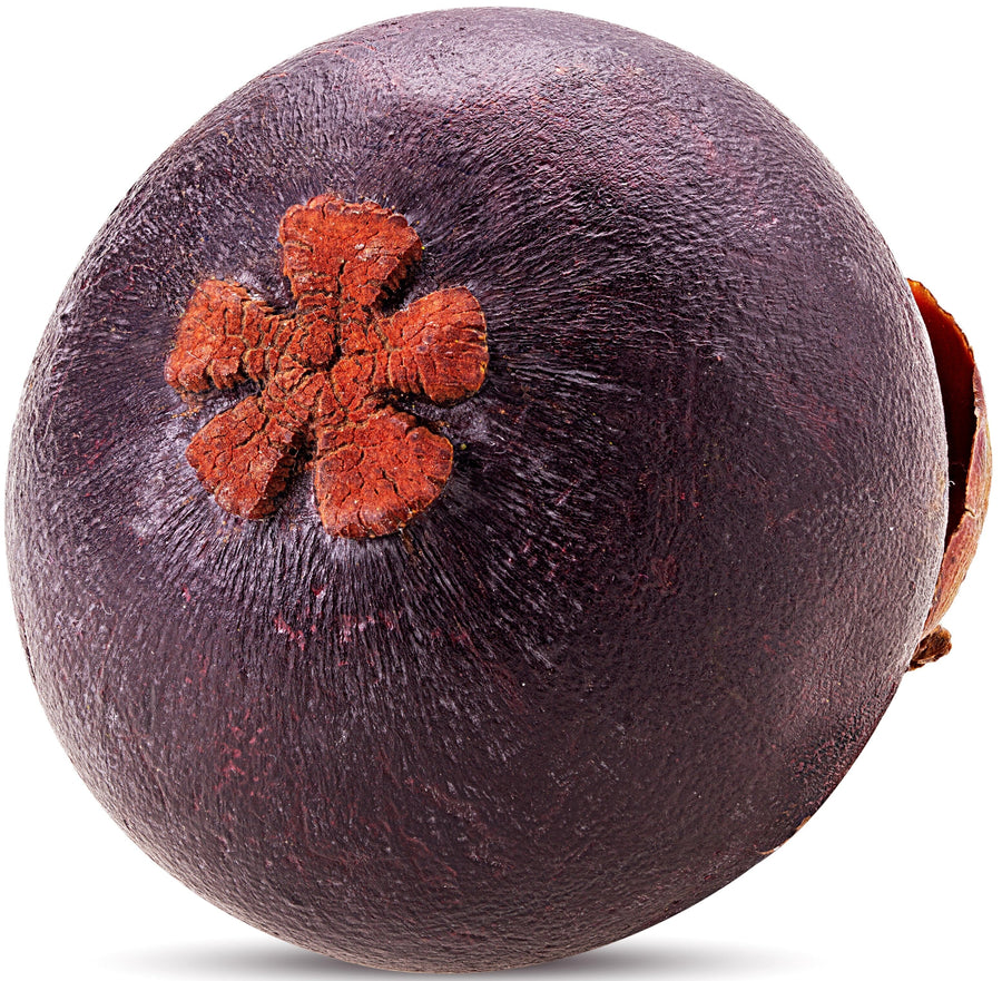 Image of a fresh purple mangosteen fruit