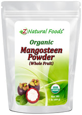 Mangosteen Fruit Powder - Organic front of the bag image Z Natural Foods 1 lb 