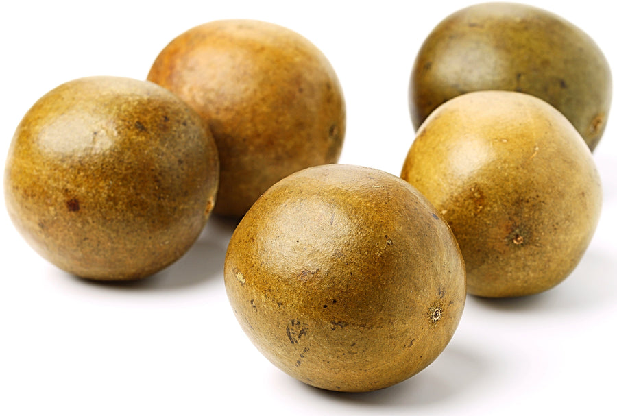 Image of  5 whole brown Luo Han Guo fruits