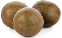 Photo of 3 round brown fresh Luo Han Guo fruits