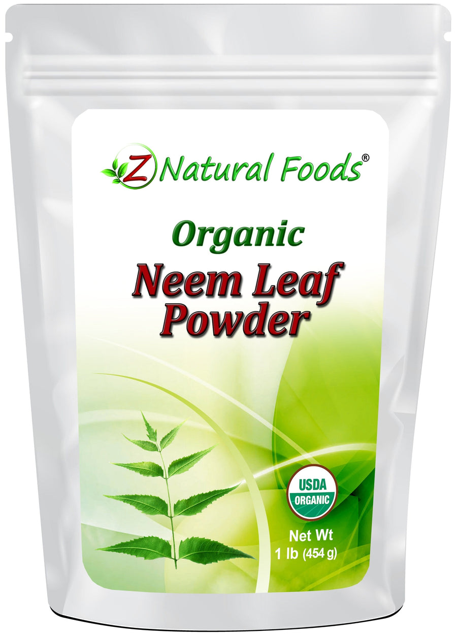 Neem Leaf Powder - Organic front of the bag image Z Natural Foods 1 lb 