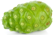 Image of a whole fresh green noni fruit